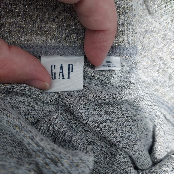 Gap Gold Metallic Softspun Saint Laurent Circle Midi Skirt in Size XL - Picture 11 of 11